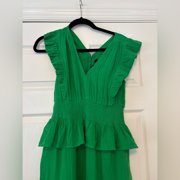 ME + EM Cheesecloth Maxi Dress Leaf Green 4 - Picture 13 of 15